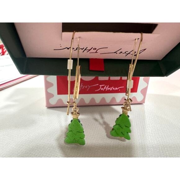 Betsey Johnson Christmas Tree Earrings - Picture 4 of 4
